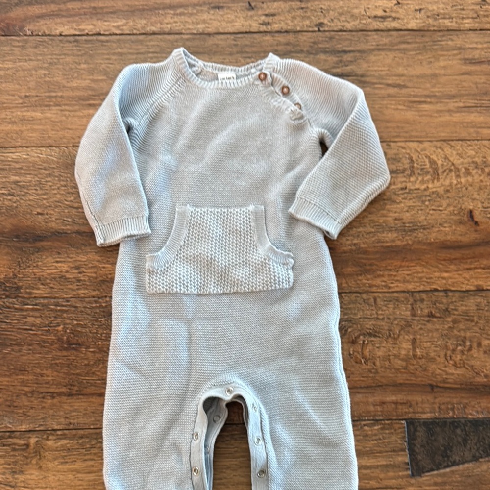 Carter’s Cozy Gray Knit Baby Romper